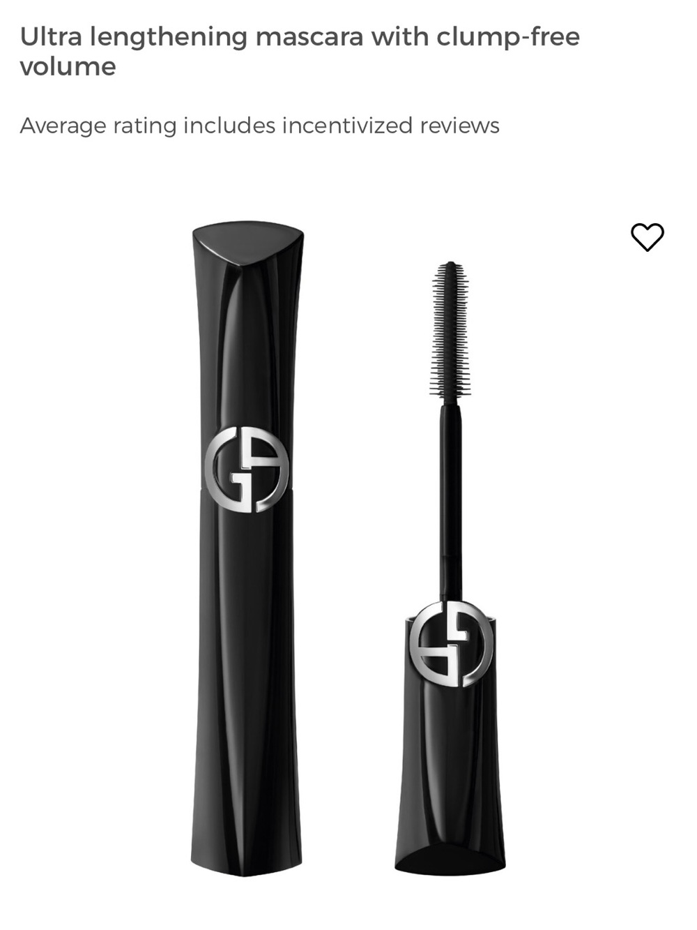 NWT Giorgio Armani Vertigo Lift Mascara color - 1 new in box luxury beauty 10 ml